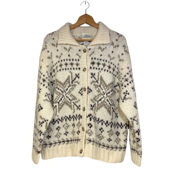 Vintage Susan Bristol Wool Blend Hand Knit Oversized Cozy Cardigan Sweat… - Picture 2 of 13